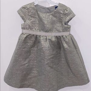 Silver shimmer beautiful dress!Jeweled back closur